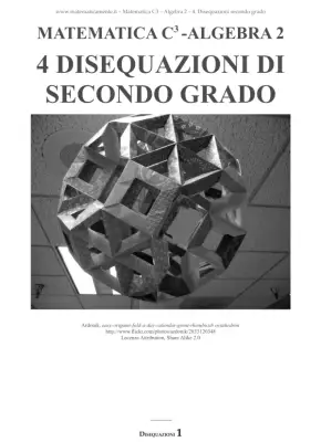 Disequazioni di Secondo Grado