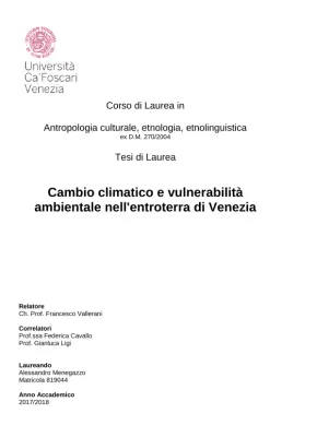 Il cambiamento climatico nell'entroterra veneziano: storie di resilienza e vulnerabilità ambientale