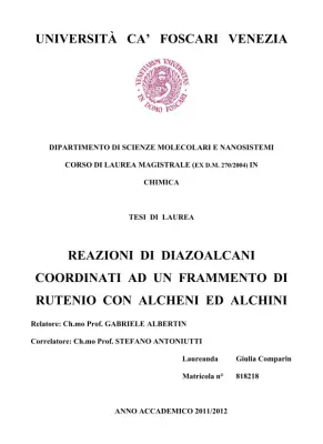 Diazoalcani: Sintesi e Reattività