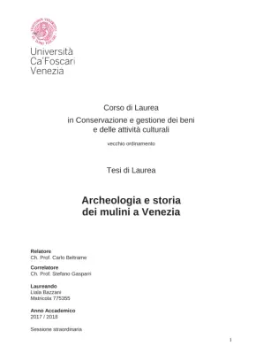 Archeologia e storia dei mulini a Venezia