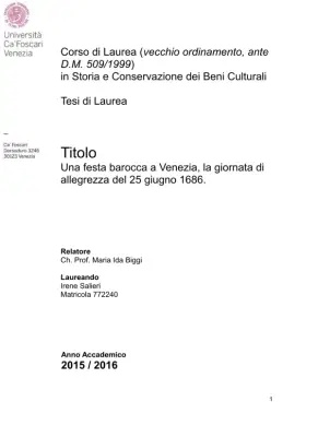 Una festa barocca a Venezia: la giornata di allegrezza del 25 giugno 1686