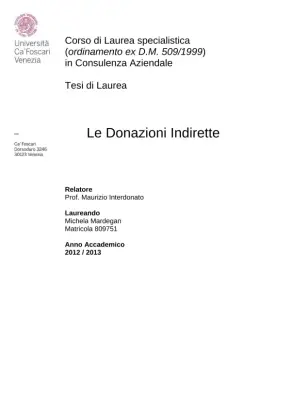 Le Donazioni Indirette: Aspetti Giuridici e Fiscali