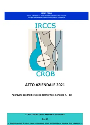 Atto Aziendale IRCCS CROB 2021