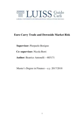 Euro Carry Trade and Downside Market Risk