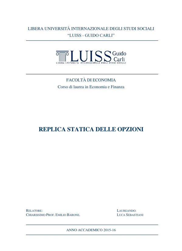 Replica statica delle opzioni