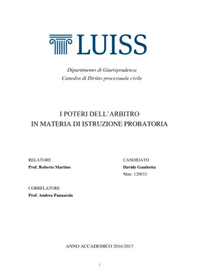 I poteri dell'arbitro in materia di istruzione probatoria