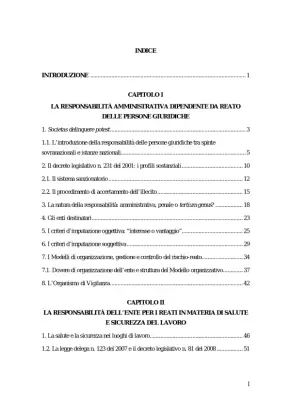 La Responsabilità Amministrativa delle Persone Giuridiche per Reati in Materia di Salute e Sicurezza sul Lavoro