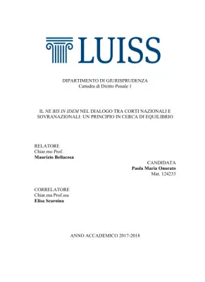 Il Ne Bis In Idem nel Dialogo tra Corti Nazionali e Sovranazionali: Un Principio in Cerca di Equilibrio