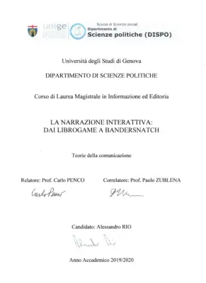 La narrazione interattiva: un'analisi del fenomeno dei librigioco