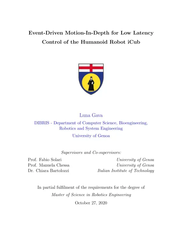 Online Motion-in-Depth Estimation using Event-Driven Cameras on the Humanoid Robot iCub