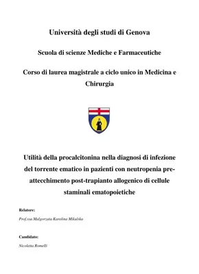 Procalcitonina: diagnosi infezioni