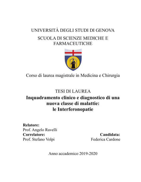 Inquadramento clinico e diagnostico di una nuova classe di malattie: le Interferonopatie