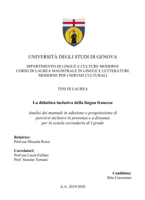 La didattica inclusiva della lingua francese: analisi e progettazione di percorsi inclusivi