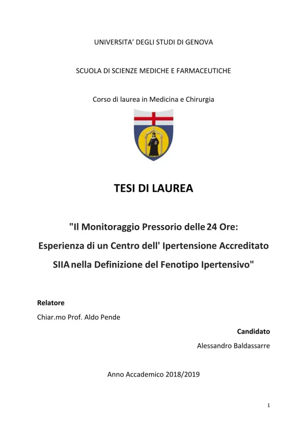 Il Monitoraggio Pressorio delle 24 Ore: Esperienza di un Centro dell' Ipertensione Accreditato SIIA nella Definizione del Fenotipo Ipertensivo