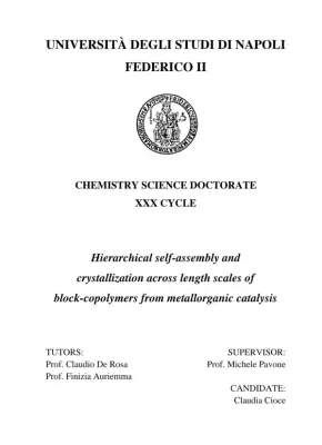 Hierarchical Self-Assembly and Crystallization of Block-Copolymers from Metallorganic Catalysis