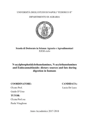 N-acylphosphatidylethanolamines, N-acylethanolamines and Endocannabinoids: Dietary Sources and Fate During Digestion in Humans