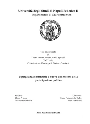 Uguaglianza sostanziale e nuove dimensioni della partecipazione politica