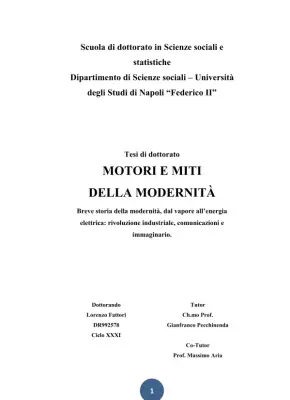 MOTORI E MITI DELLA MODERNITÀ: Breve storia della modernità, dal vapore all’energia elettrica