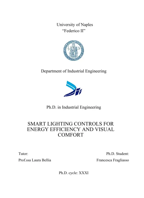 Smart Lighting Controls for Energy Efficiency and Visual Comfort