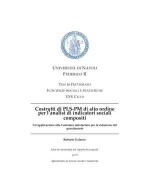 Costrutti di PLS-PM di alto ordine per l’analisi di indicatori sociali compositi