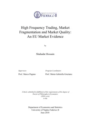 High Frequency Trading, Market Fragmentation and Market Quality: An EU Market Evidence