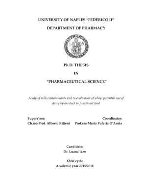 Study of Milk Contaminants and Re-Evaluation of Whey: Potential Use of Dairy By-Product in Functional Food