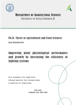 Improving Plant Physiological Performance and Growth through Efficient Lighting Systems