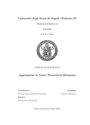 Aggregation in Game Theoretical Situations