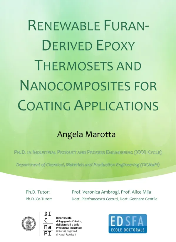 Renewable Furan-Derived Epoxy Thermosets and Nanocomposites for Coating Applications